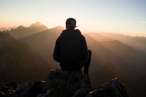 Man Looking Mountain